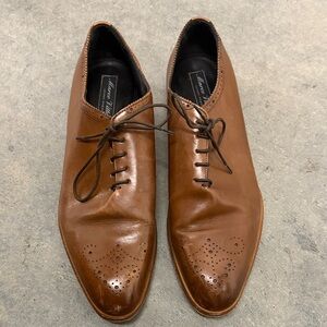 Elegant Brown Leather Men's Derbys